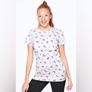 PINK VICTORIA'S SECRET Floral Short Sleeve Tee